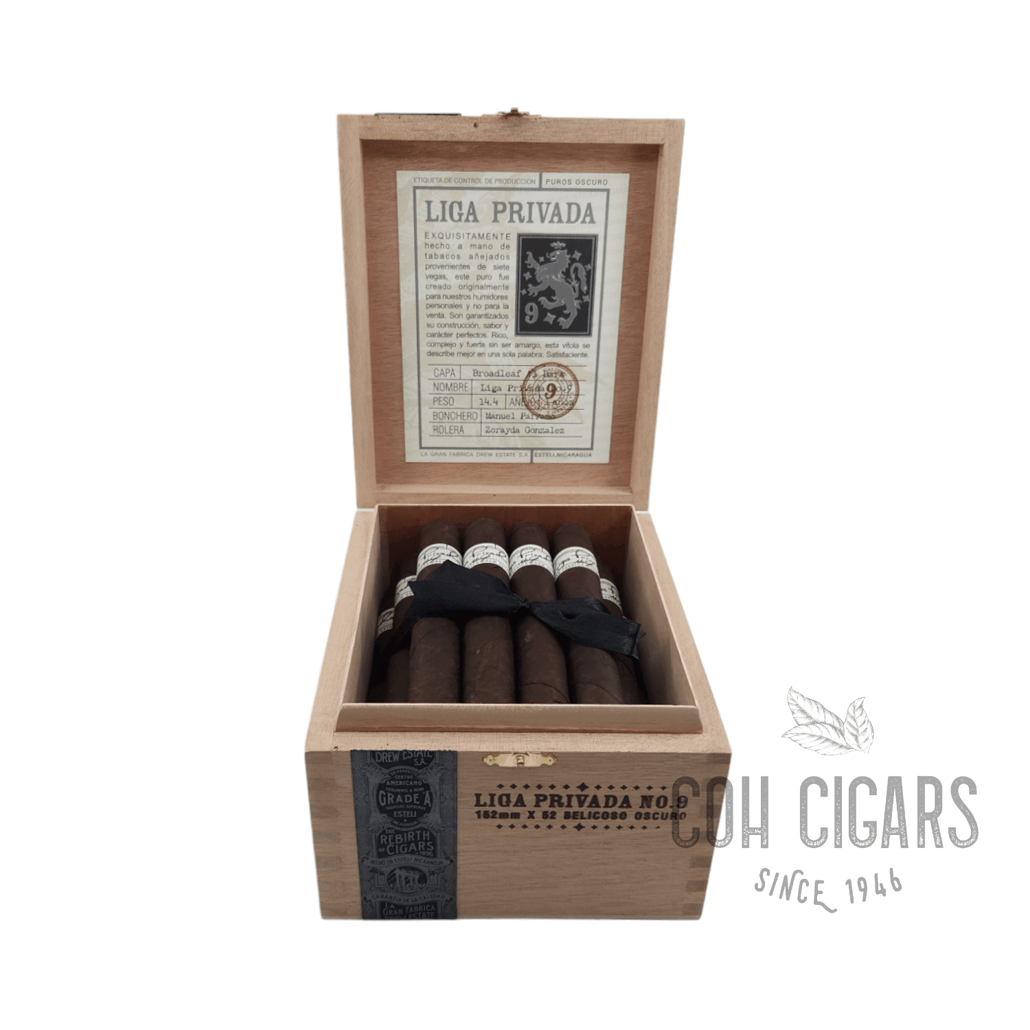 Liga Privada No 9 Belicoso Oscuro 6 x 52 | Box 24 | Drew Estate cigar - HK CohCigars Liga Privada No 9 Belicoso Oscuro 6 x 52 | Box 24 | Drew Estate cigar - HK CohCigars
