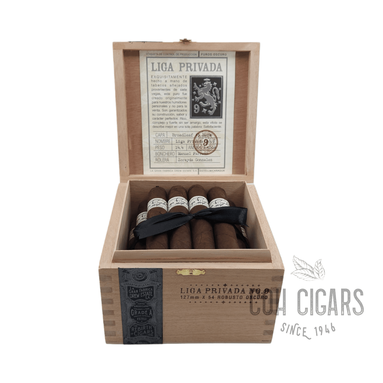 Liga Privada No 9 Robusto Oscuro 5 x 54 | Box 24 | Drew Estate cigar - HK CohCigars Liga Privada No 9 Robusto Oscuro 5 x 54 | Box 24 | Drew Estate cigar - HK CohCigars