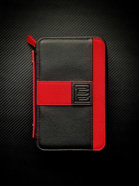 PROJECTCARBON | LEATHER SERIES - BLACK AND RED TRAVEL CASE - HK CohCigars
