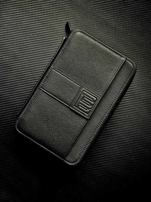 PROJECTCARBON | LEATHER SERIES - MIDNIGHT BLACK TRAVEL CASE - HK CohCigars