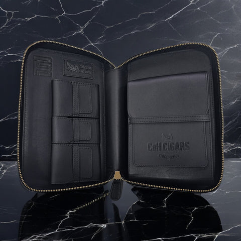 PROJECTCARBON X COH | LIMITED EDITION | LEATHER BLACK CIGAR TRAVEL CASE