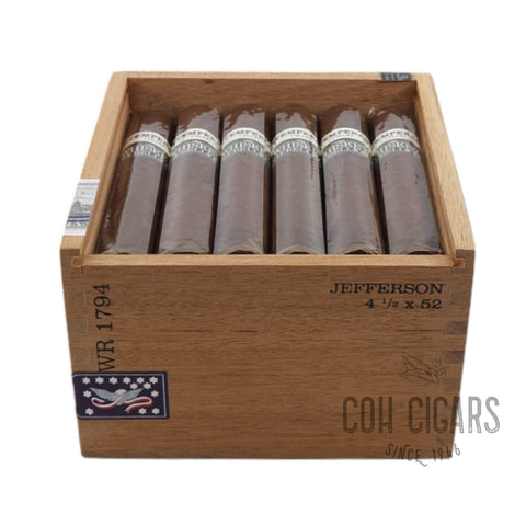 Roma Craft Cigar | Intemperance Whiskey Rebellion Jefferson  | Box 24