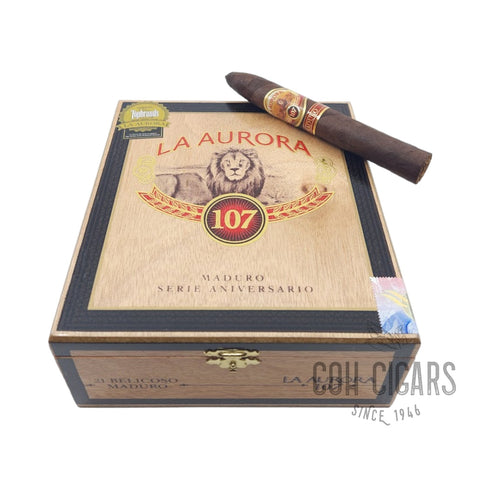 La Aurora Cigar | 107 Aniversario Belicoso Maduro  | Box 21