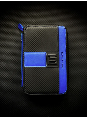 PROJECTCARBON | DRI CARBON SERIES - CARBON FIBER BLUE DESIGN TRAVEL CASE
