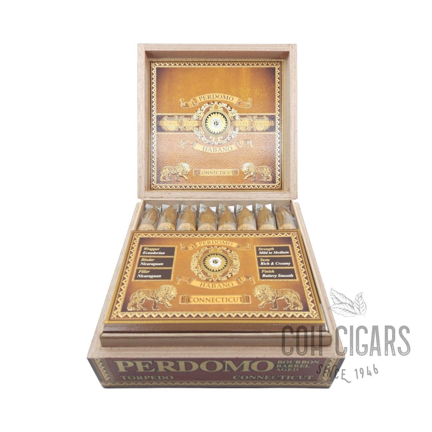 Bourbon Barrel Aged Connecticut Torpedo | Box 24 | Perdomo cigar - HK CohCigars