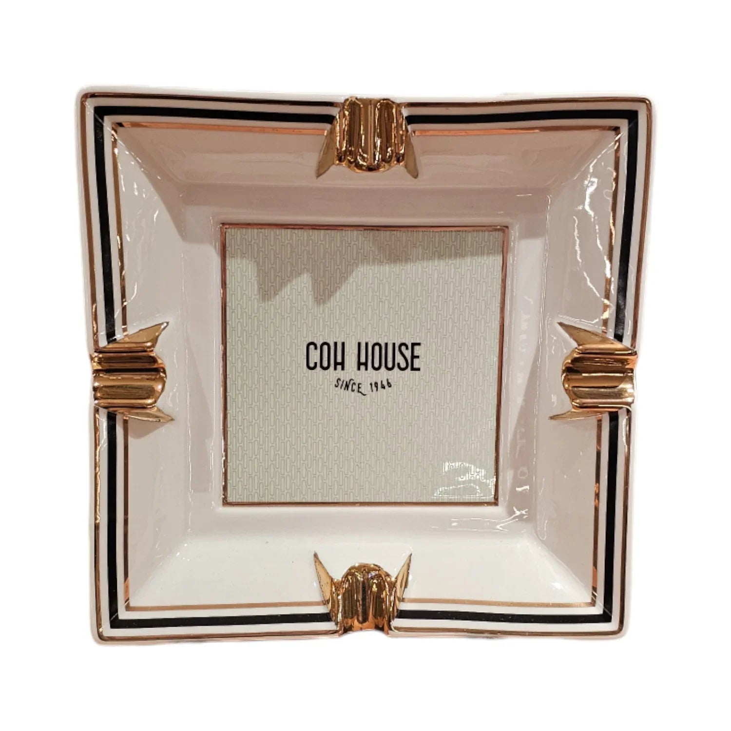 COH House Signature Ceramic Ashtray – Mint Green & Black Edition - HK CohCigars -雪茄