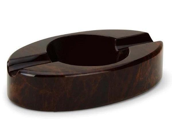 ELIE BLEU Ashtray "Obsidienne" brown for 2 cigars - HK CohCigars