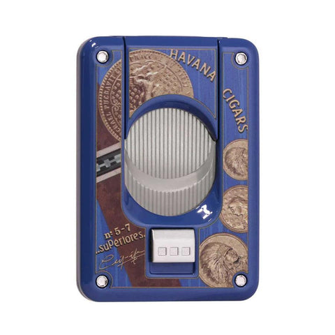 ELIE BLEU Cigar cutter Medals Blue - HK CohCigars