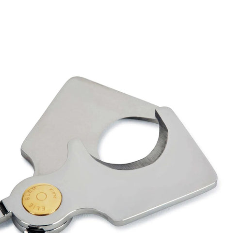 ELIE BLEU Cigar Cutter Stainless EBC-3 Gold Button / Etched handles - HK CohCigars