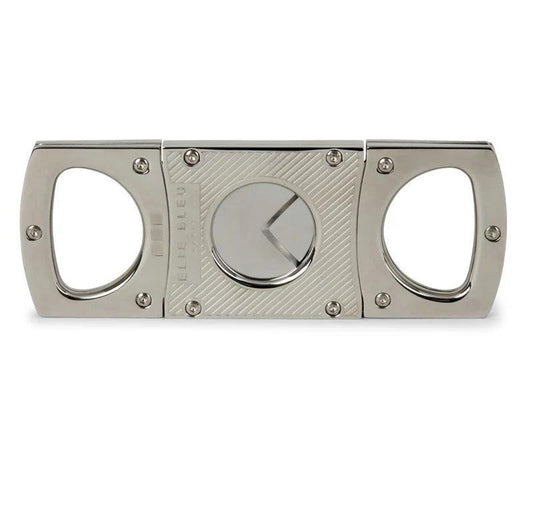 ELIE BLEU Cigar Cutter Stainless Polished / Diag Lines - HK CohCigars