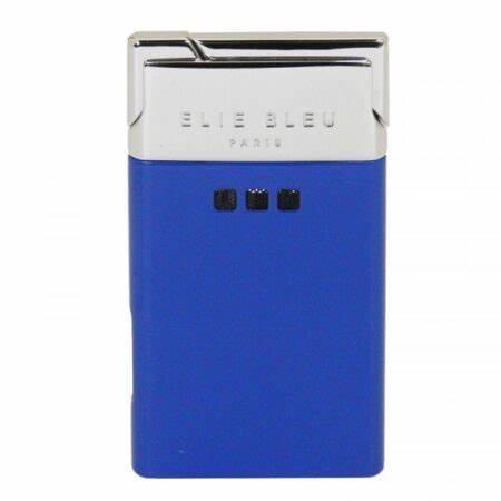 ELIE BLEU J-11 Cigar Jet Flame Lighter Blue Lacquer - HK CohCigars