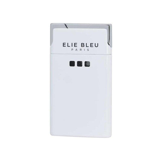 ELIE BLEU J-11 Cigar Jet Flame Lighter White Lacquer - HK CohCigars
