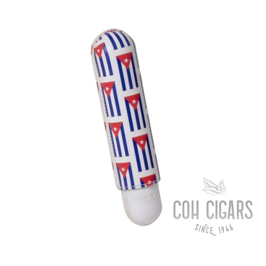 Leather Cigars Case "Small Cuban Flag" 1cig (cal 27mm) | 1 PC | ELIE BLEU cigar