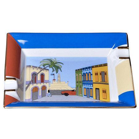 ELIE BLEU Porcelain ashtray "Casa cubana" - HK CohCigars -雪茄