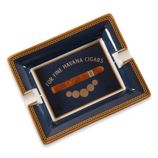 ELIE BLEU Porcelain ashtray "Medals" blue - HK CohCigars -雪茄