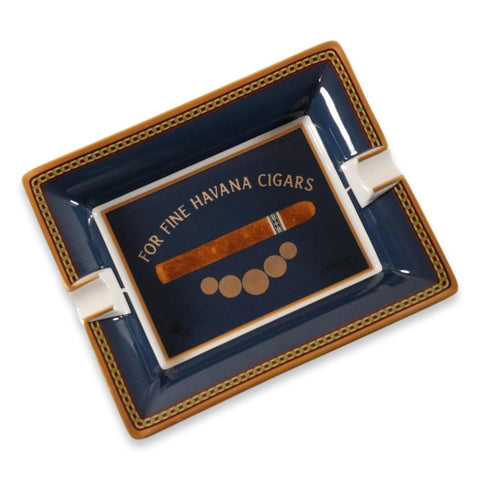 ELIE BLEU Porcelain ashtray "Medals" blue - HK CohCigars