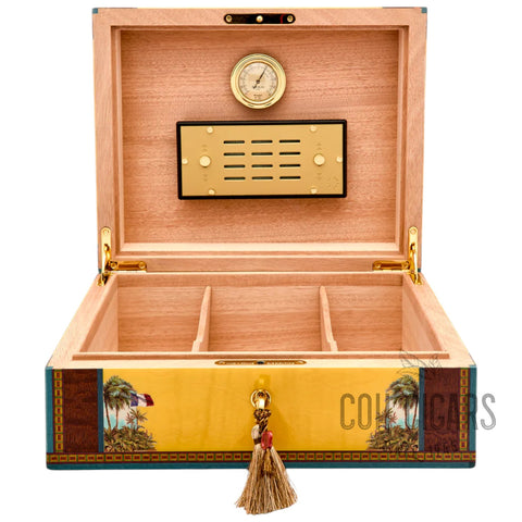 ELIE BLEU Cigar Humidor 75 cig. Alba Sycomore jaune d'or
