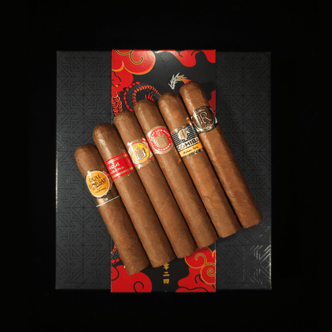 Global Favorites Sampler (Cohiba Robustos + Partagas Serie D No.4 + Quai D'orsay 50 + El Rey del Mundo Choix Supreme + Vegas Robaina Famosos + Saint Luis Rey Regios) - HK CohCigars