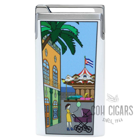 J-15 Cigar Jet Flame Lighter, White Carousel Limited Edition | 1 PC | ELIE BLEU cigar - HK CohCigars -雪茄