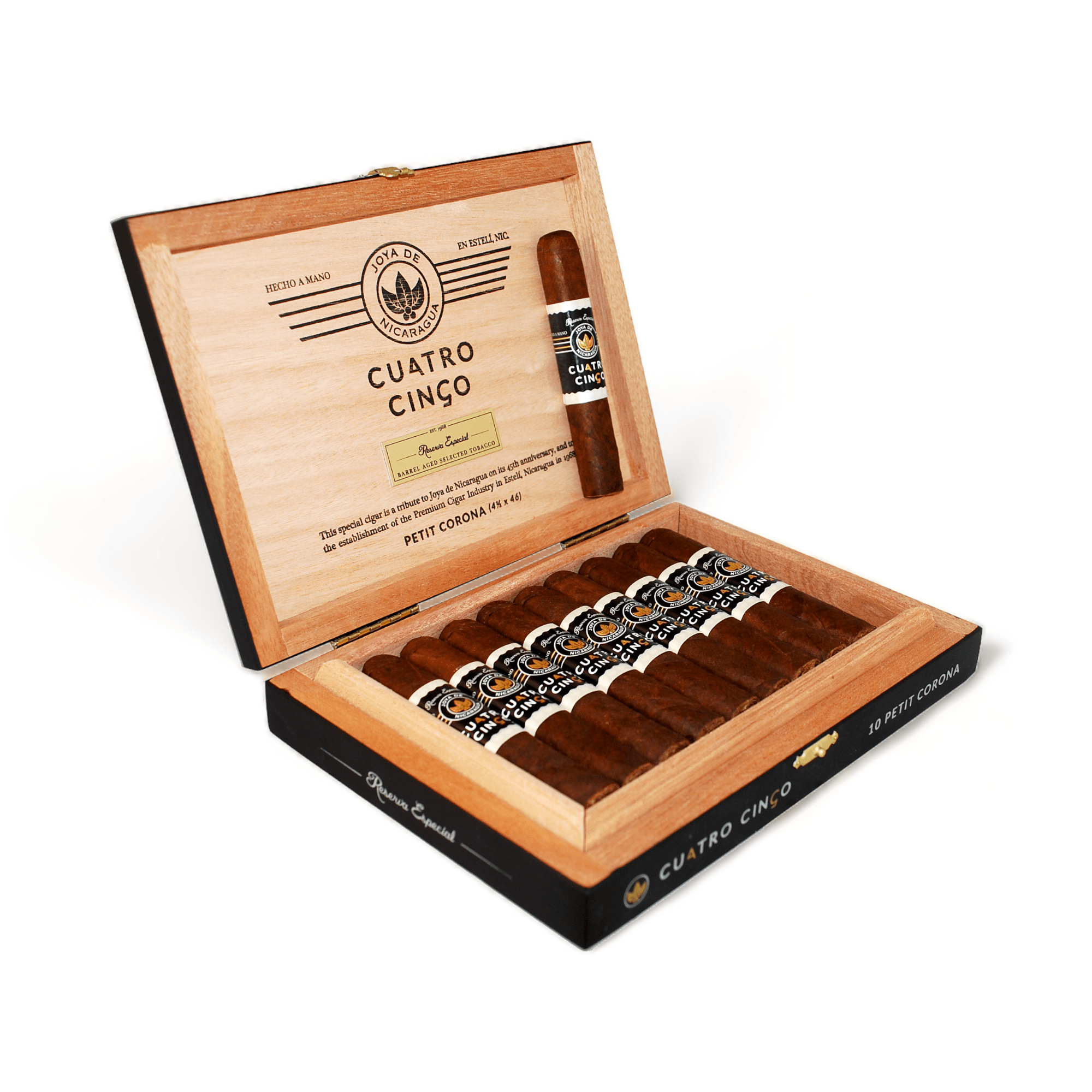 Joya De Nicaragua Cigars | Cuatro Cinco Reserva Especial Petit Corona | Box of 10 - hk.cohcigars