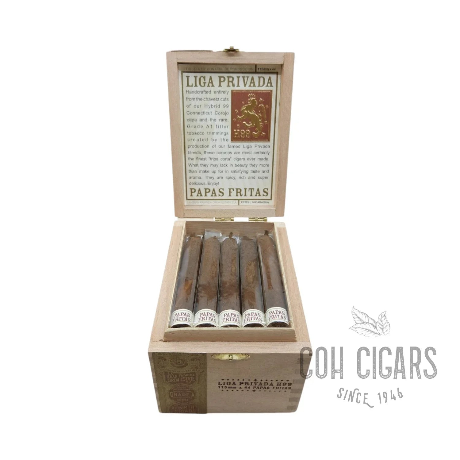 Liga Privada H99 Papas Fritas | Box 25 | Drew Estate Cigars - HK CohCigars -雪茄