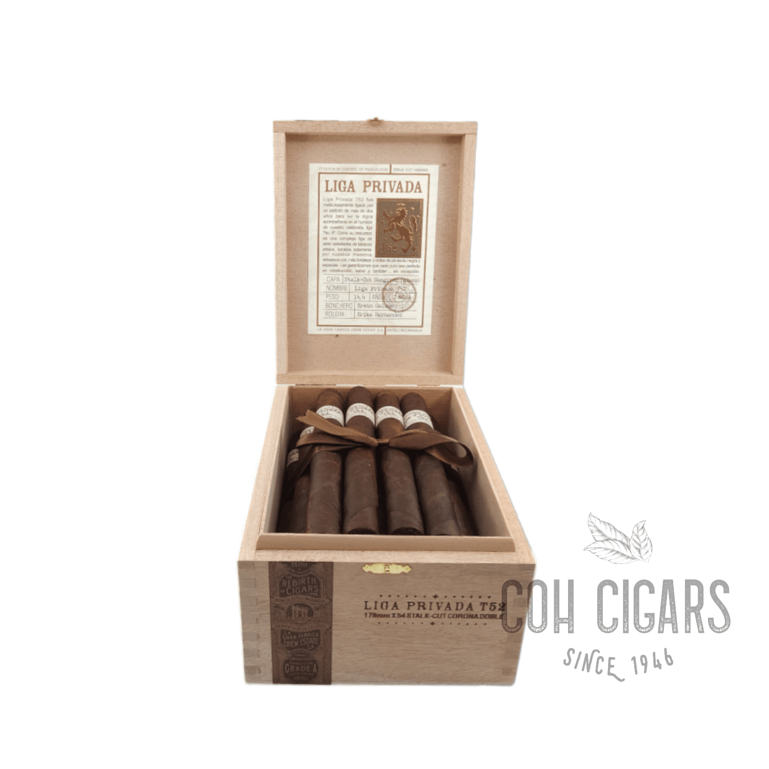 Liga Privada T52 Corona Doble 7x54 | Box 24 | Drew Estate cigar - HK CohCigars