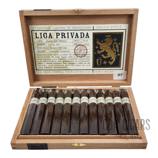 Liga Privada Unico Serie Dirty Rat | Box 12 | Drew Estate Cigars