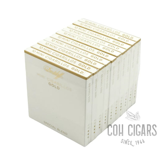 Mini Cigarillos Gold | Box 10 | Davidoff Cigars - HK CohCigars -雪茄