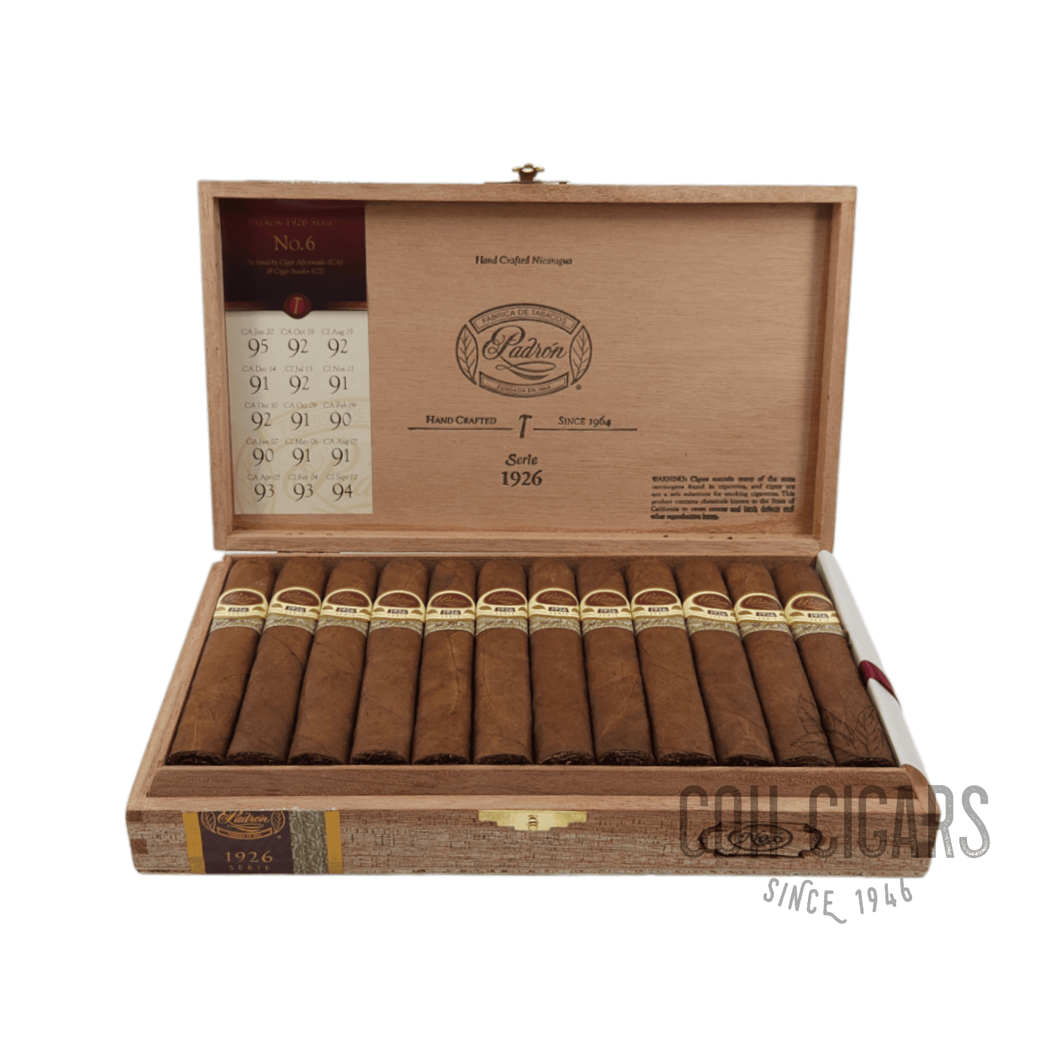 No.6 Natural 1926 | Box 24 | Padron Cigars - HK CohCigars -雪茄