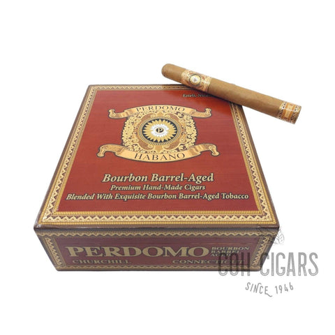 Perdomo Cigar | Bourbon Barrel Aged Connecticut Churchill | Box 24 - HK CohCigars