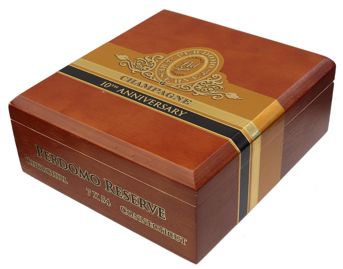 Perdomo Reserve 10th Anniversary Champagne Churchill Box 25 - hk.cohcigars