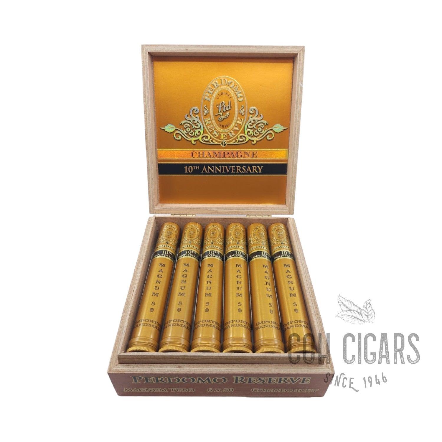 Perdomo Cigar | Reserve 10th Anniversary Champagne Magnum 50 Tubo | Box 12 - HK CohCigars