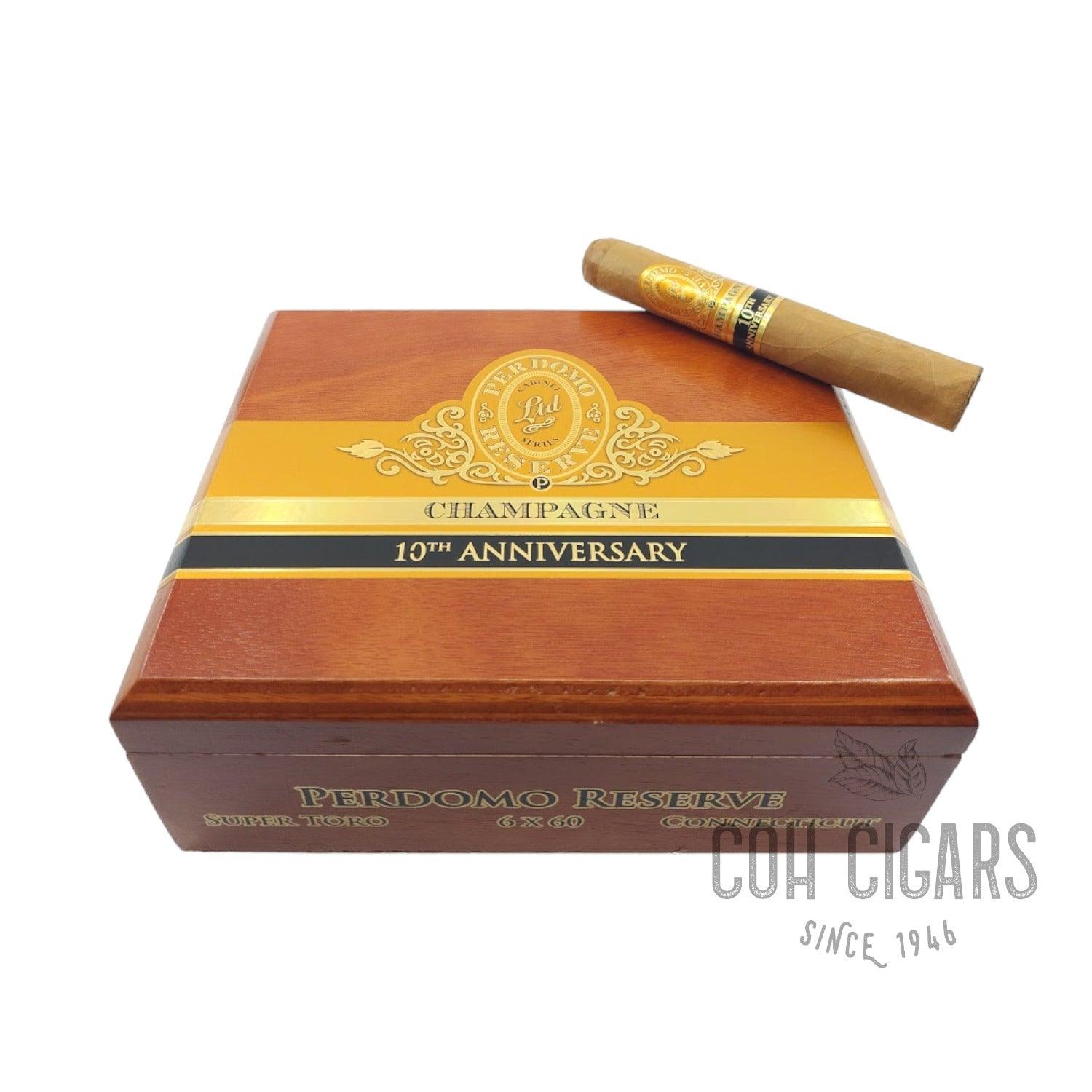 Perdomo Cigar | Reserve 10th Anniversary Champagne Super Toro | Box 25 - HK CohCigars