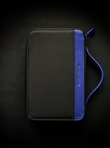 PROJECTCARBON | DRI CARBON SERIES - CARBON FIBER BLUE DESIGN TRAVEL CASE - HK CohCigars -雪茄