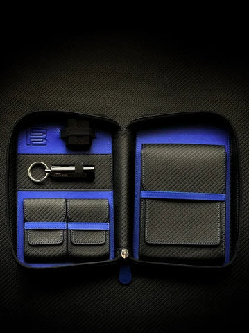 PROJECTCARBON | DRI CARBON SERIES - CARBON FIBER BLUE DESIGN TRAVEL CASE - HK CohCigars -雪茄