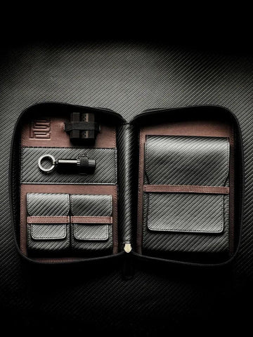 PROJECTCARBON | DRI CARBON SERIES - CARBON FIBER BROWN DESIGN TRAVEL CASE - HK CohCigars -雪茄