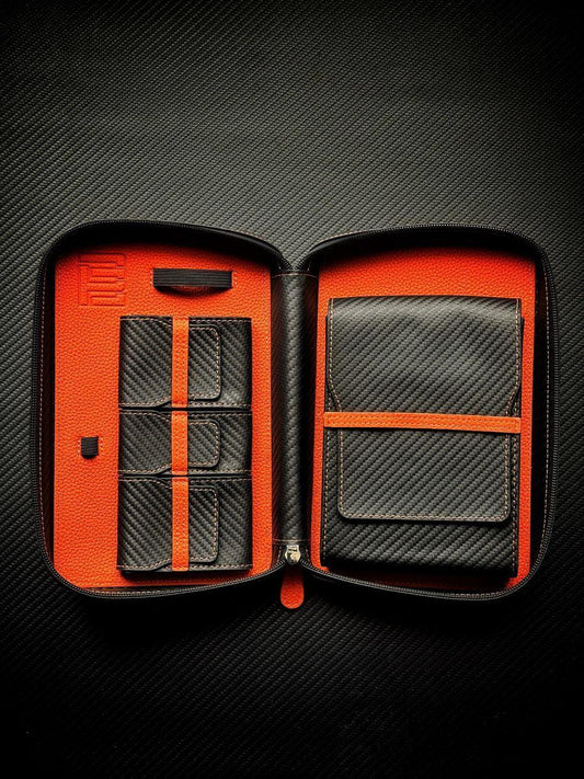 PROJECTCARBON | DRI CARBON SERIES - CARBON FIBER ORANGE DESIGN TRAVEL CASE - HK CohCigars -雪茄