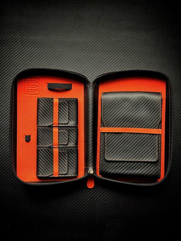 PROJECTCARBON | DRI CARBON SERIES - CARBON FIBER ORANGE DESIGN TRAVEL CASE - HK CohCigars -雪茄
