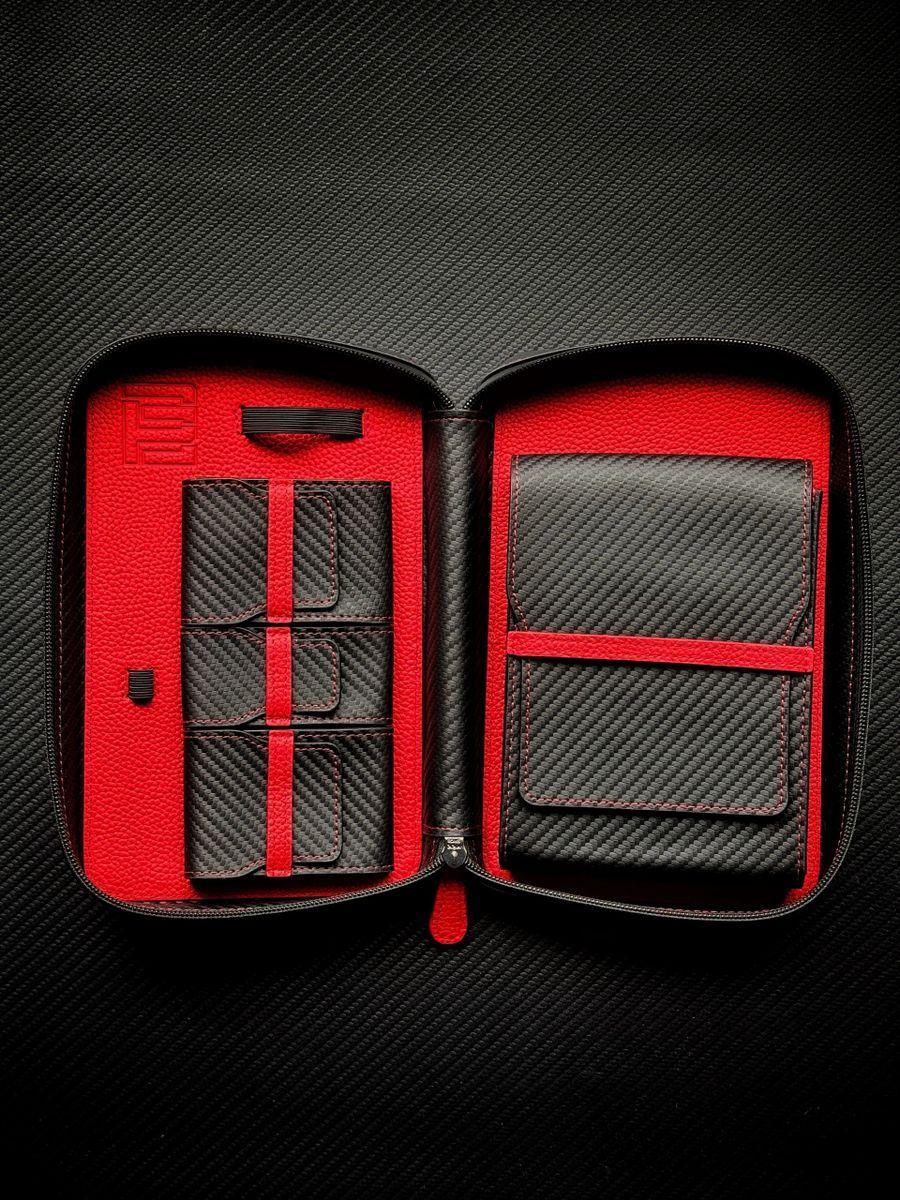 PROJECTCARBON | DRI CARBON SERIES - CARBON FIBER RED DESIGN TRAVEL CASE - HK CohCigars -雪茄