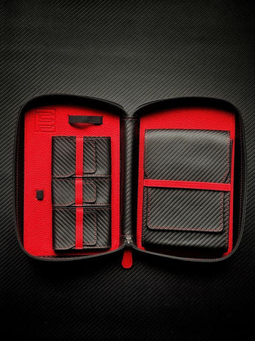 PROJECTCARBON | DRI CARBON SERIES - CARBON FIBER RED DESIGN TRAVEL CASE - HK CohCigars -雪茄