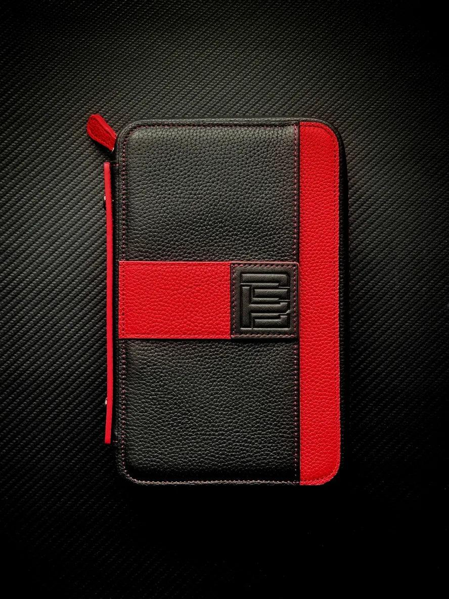 PROJECTCARBON | LEATHER SERIES - BLACK AND RED TRAVEL CASE - HK CohCigars -雪茄