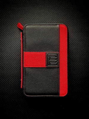 PROJECTCARBON | LEATHER SERIES - BLACK AND RED TRAVEL CASE