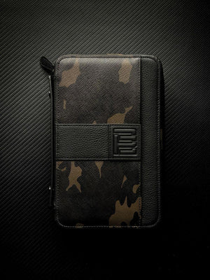 PROJECTCARBON | LEATHER SERIES - CAMOUFLAGE BLACK DESIGN TRAVEL CASE