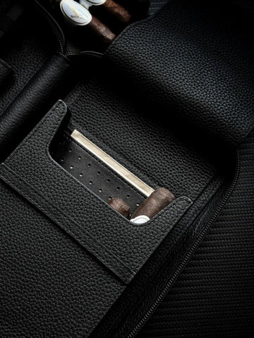 PROJECTCARBON | LEATHER SERIES - MIDNIGHT BLACK TRAVEL CASE - HK CohCigars -雪茄