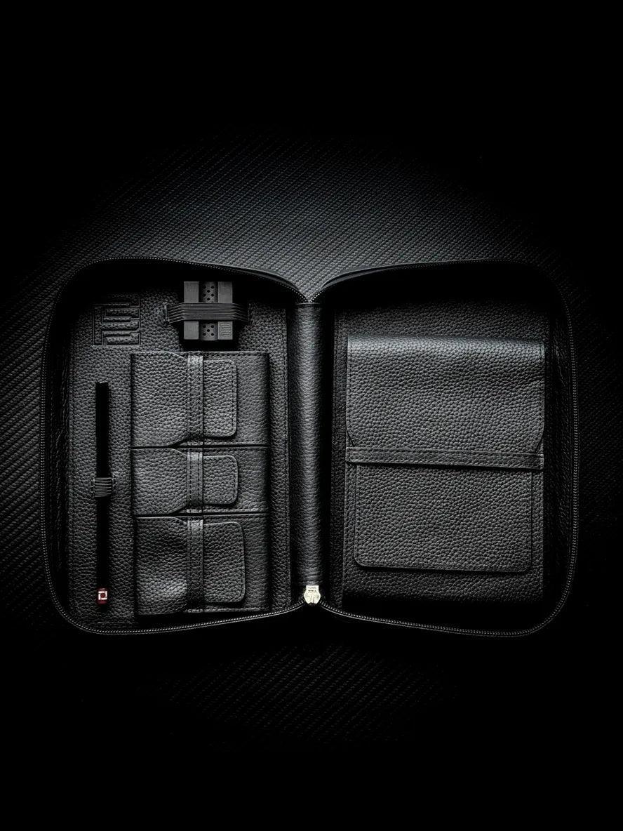 PROJECTCARBON | LEATHER SERIES - MIDNIGHT BLACK TRAVEL CASE - HK CohCigars -雪茄