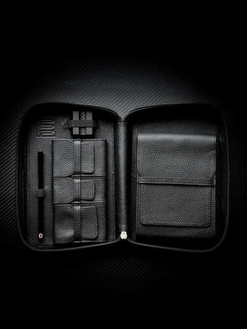 PROJECTCARBON | LEATHER SERIES - MIDNIGHT BLACK TRAVEL CASE - HK CohCigars -雪茄