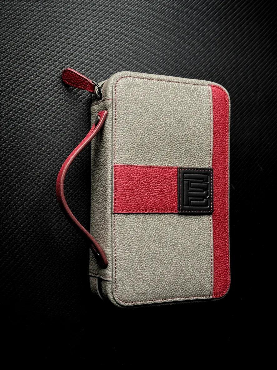 PROJECTCARBON | LEATHER SERIES - SPARTAN GREY TRAVEL CASE - HK CohCigars