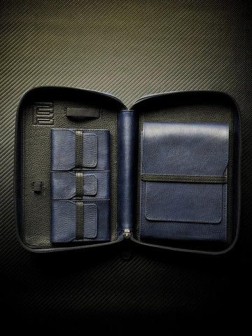 PROJECTCARBON | LEATHER SERIES - "TACTICAL BLUE" TRAVEL CASE - HK CohCigars -雪茄