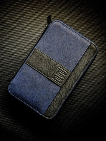 PROJECTCARBON | LEATHER SERIES - "TACTICAL BLUE" TRAVEL CASE - HK CohCigars
