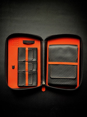 PROJECTCARBON | DRI CARBON SERIES - CARBON FIBER ORANGE DESIGN TRAVEL CASE